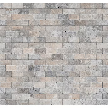 Satori Silver Crescent 12-in x 12-in Tumbled Natural Stone Brick Look Mosaic Wall Tile (1-sq. ft/... | Lowe's