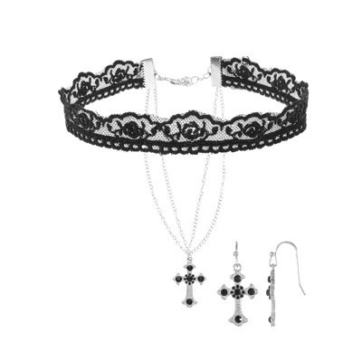Attop Halloween cross necklace and earrings | Target