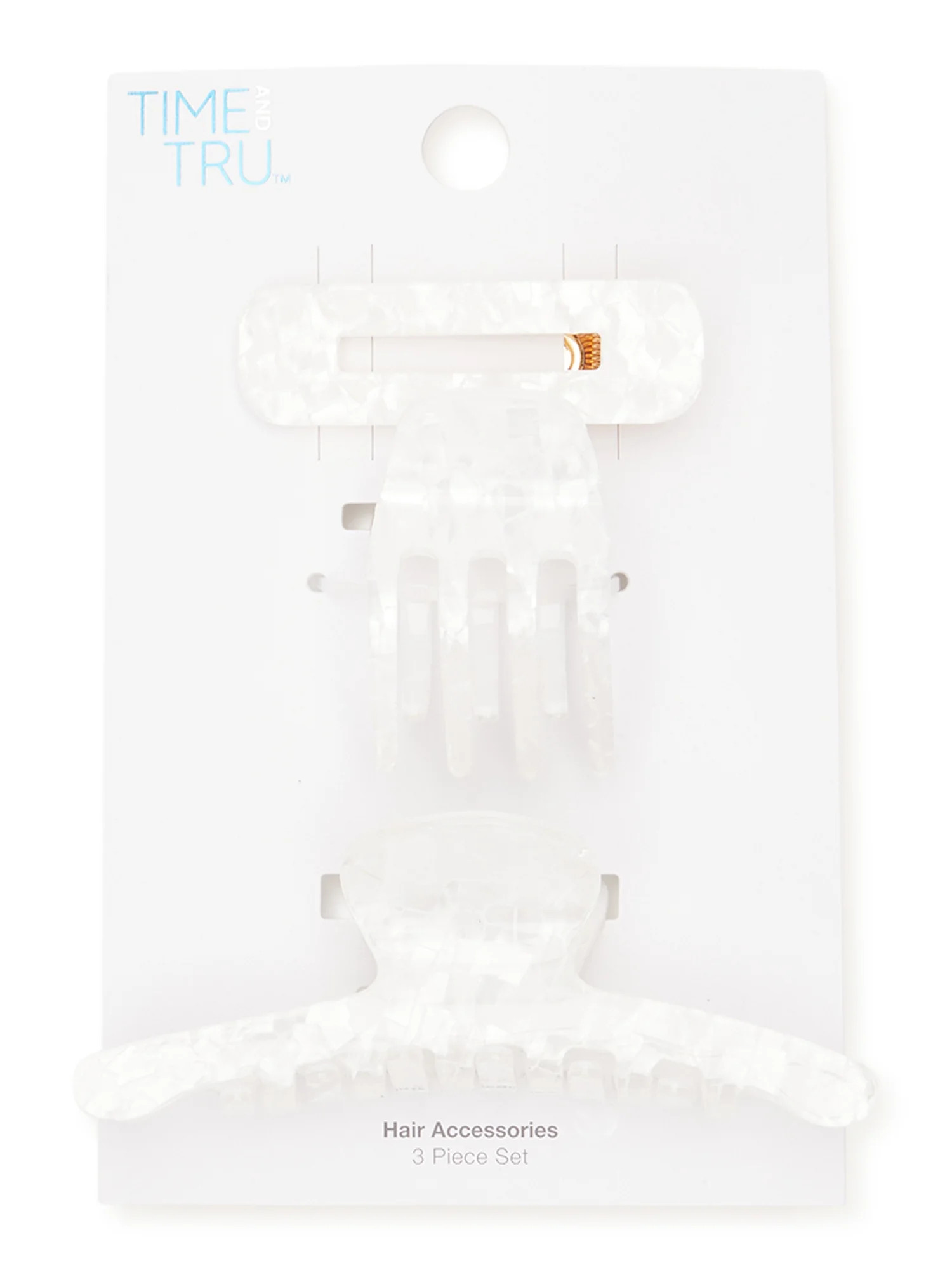Time and Tru Women's Hair Claw Clips, 3-Pack | Walmart (US)