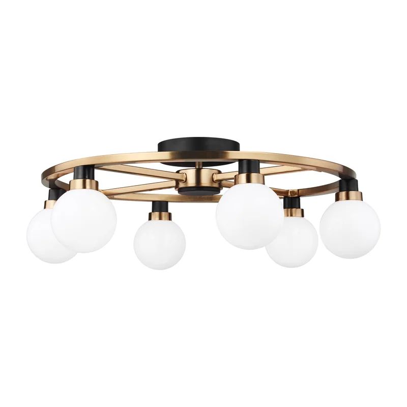 Andrea Glass Semi Flush Mount | Wayfair North America