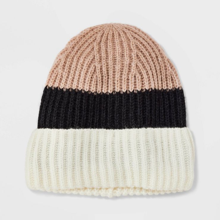 Adult Colorblock Beanie - A New Day™ Neutral | Target