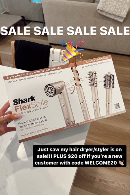 My shark Hair dryer/styler is on sale at QVC!! Plus extra $20 off with code WELCOME20!!