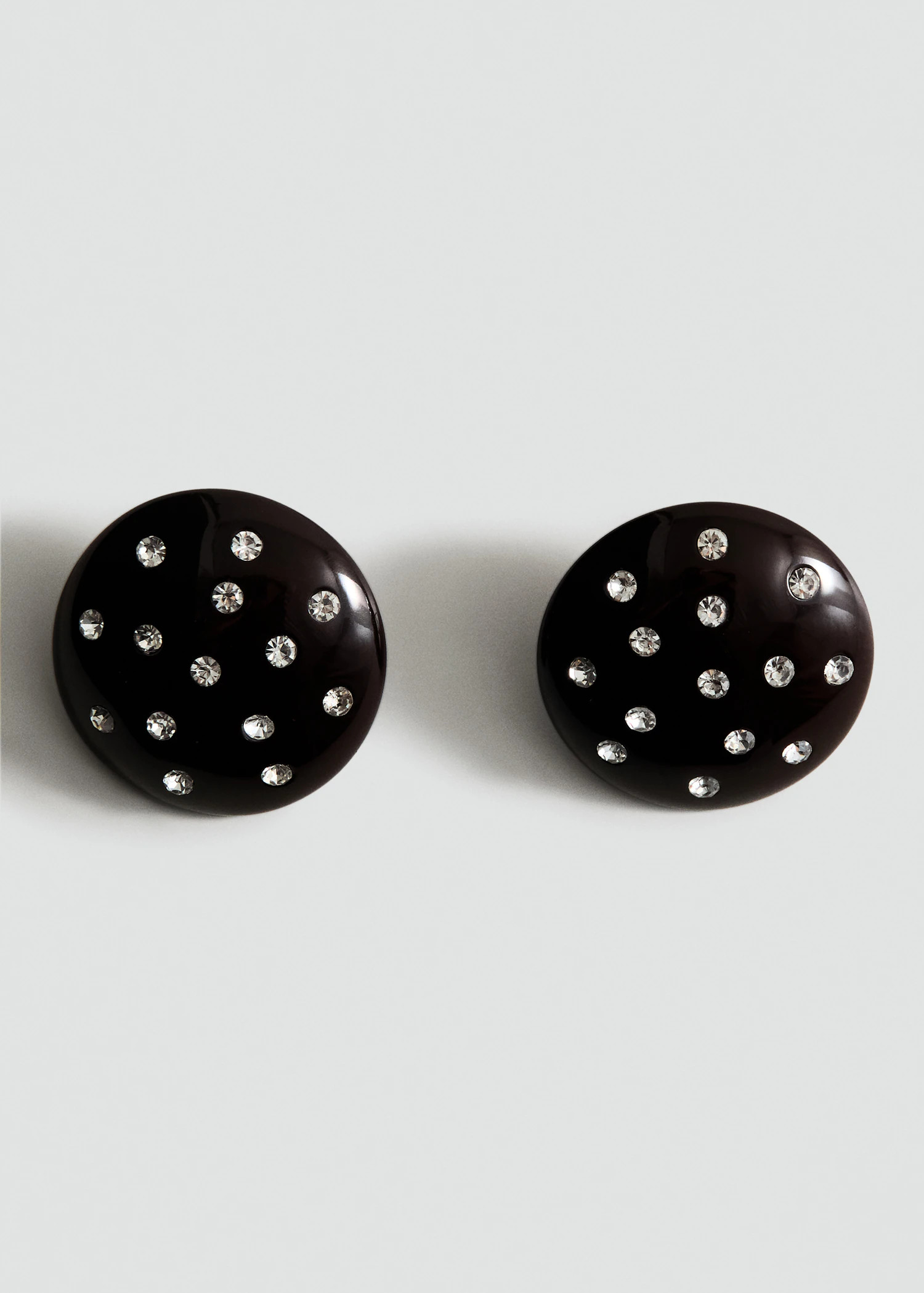 Boucles d'oreilles rondes avec ornements en cristaux | Mango EU