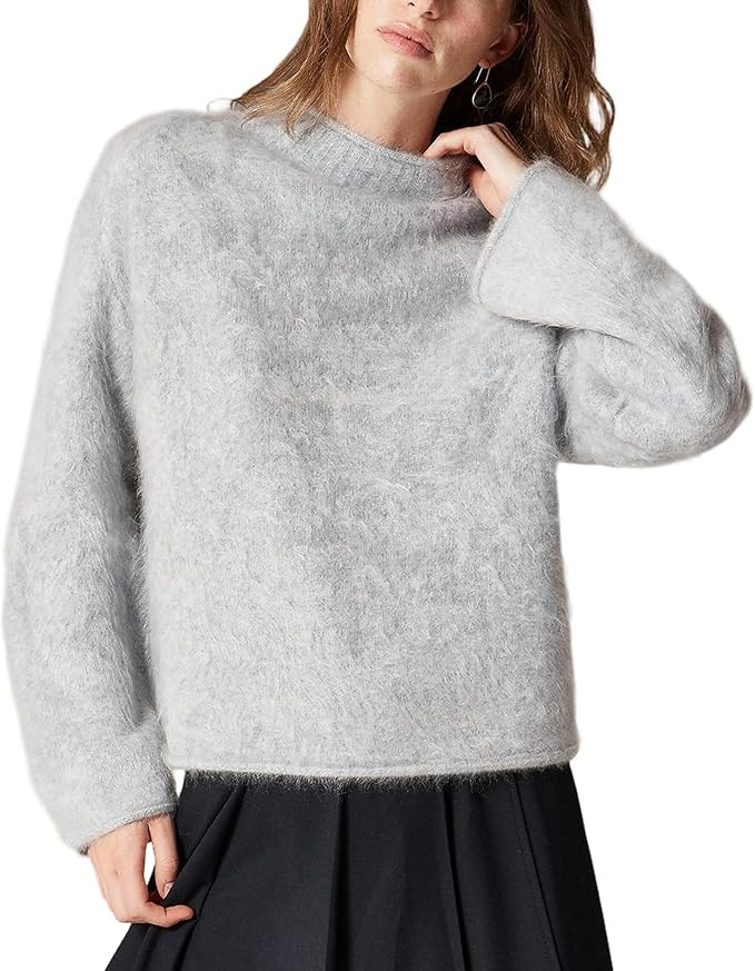 Women's Oversized Roll Neck Sweater Long Sleeve Chunky Knit Pullover Cozy Fall Winter Tops Casual... | Amazon (US)