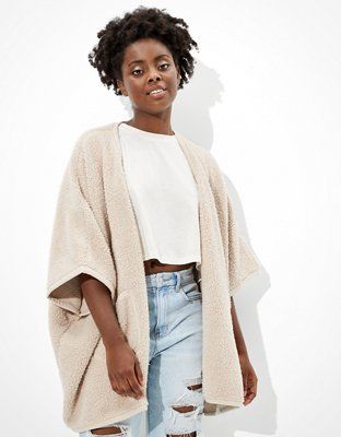 AE Fuzzy Sherpa Wrap | American Eagle Outfitters (US & CA)