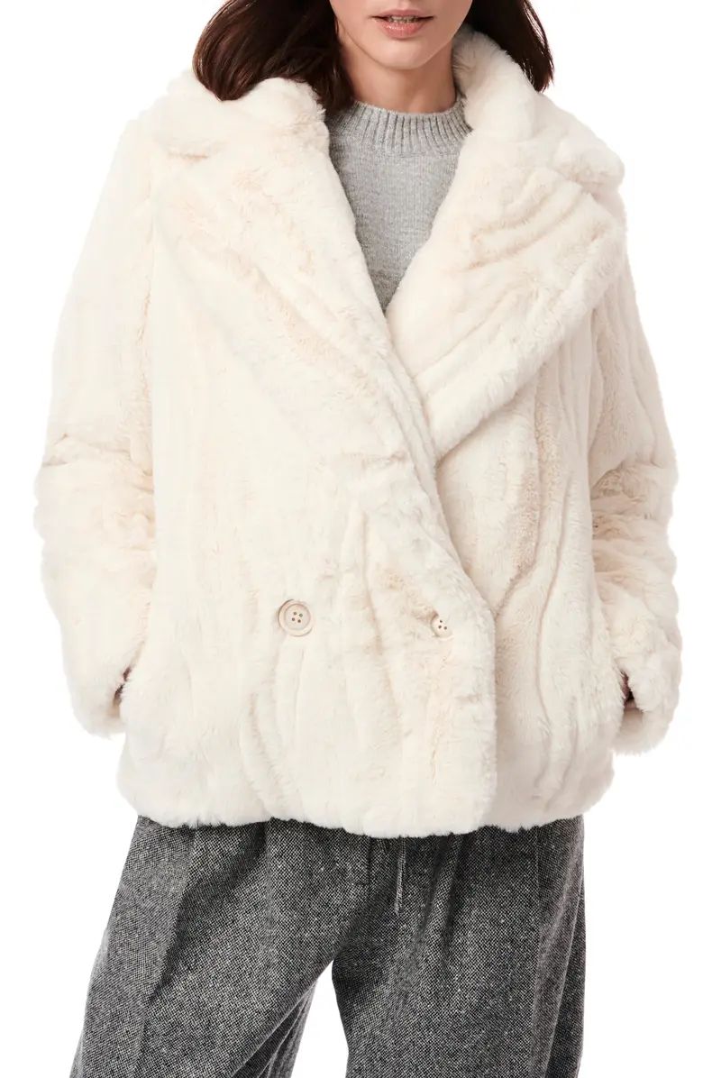 Faux Fur Double Breasted Coat | Nordstrom