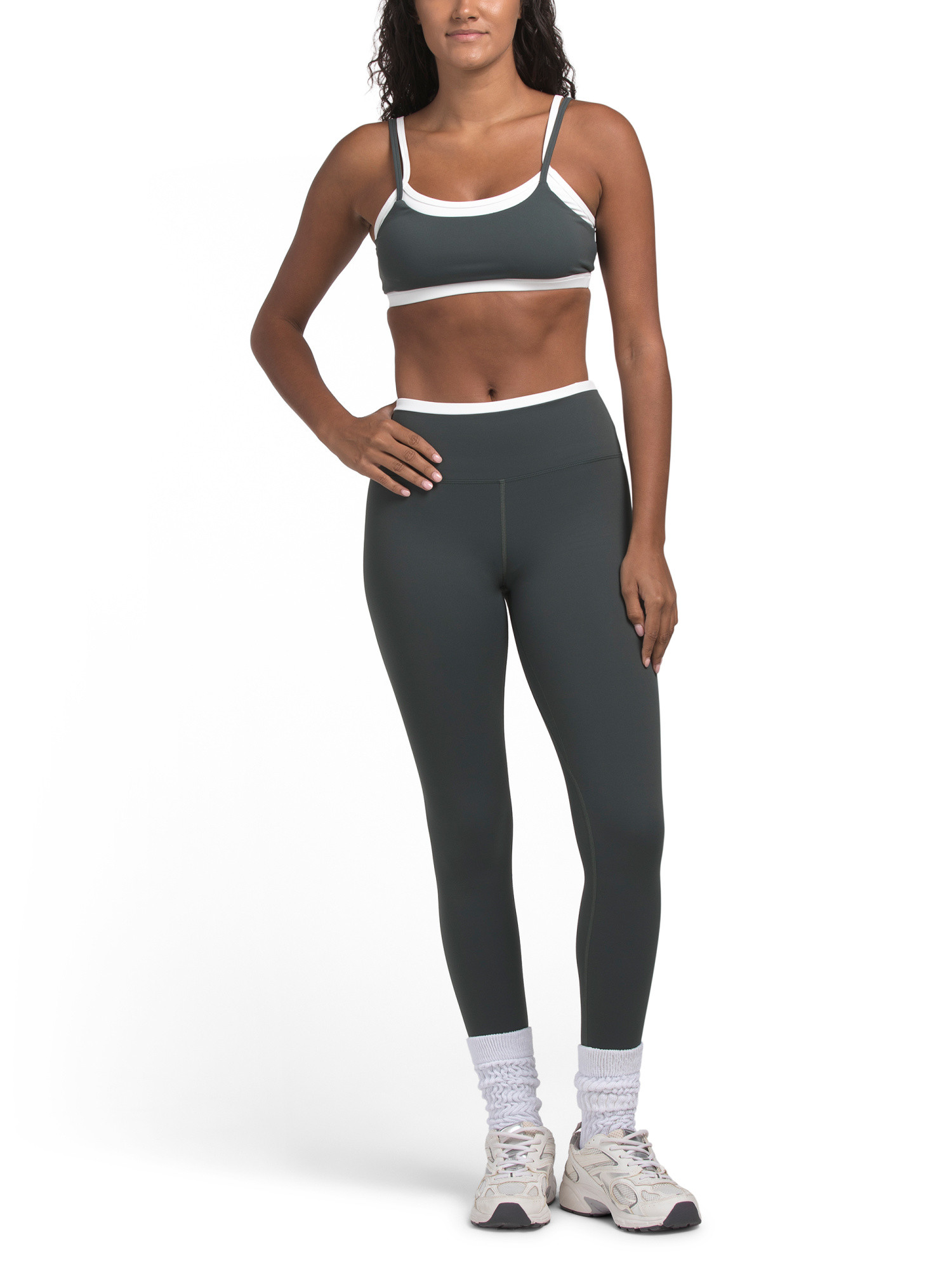 2pc Double Layer Bra And Leggings Set | TJ Maxx