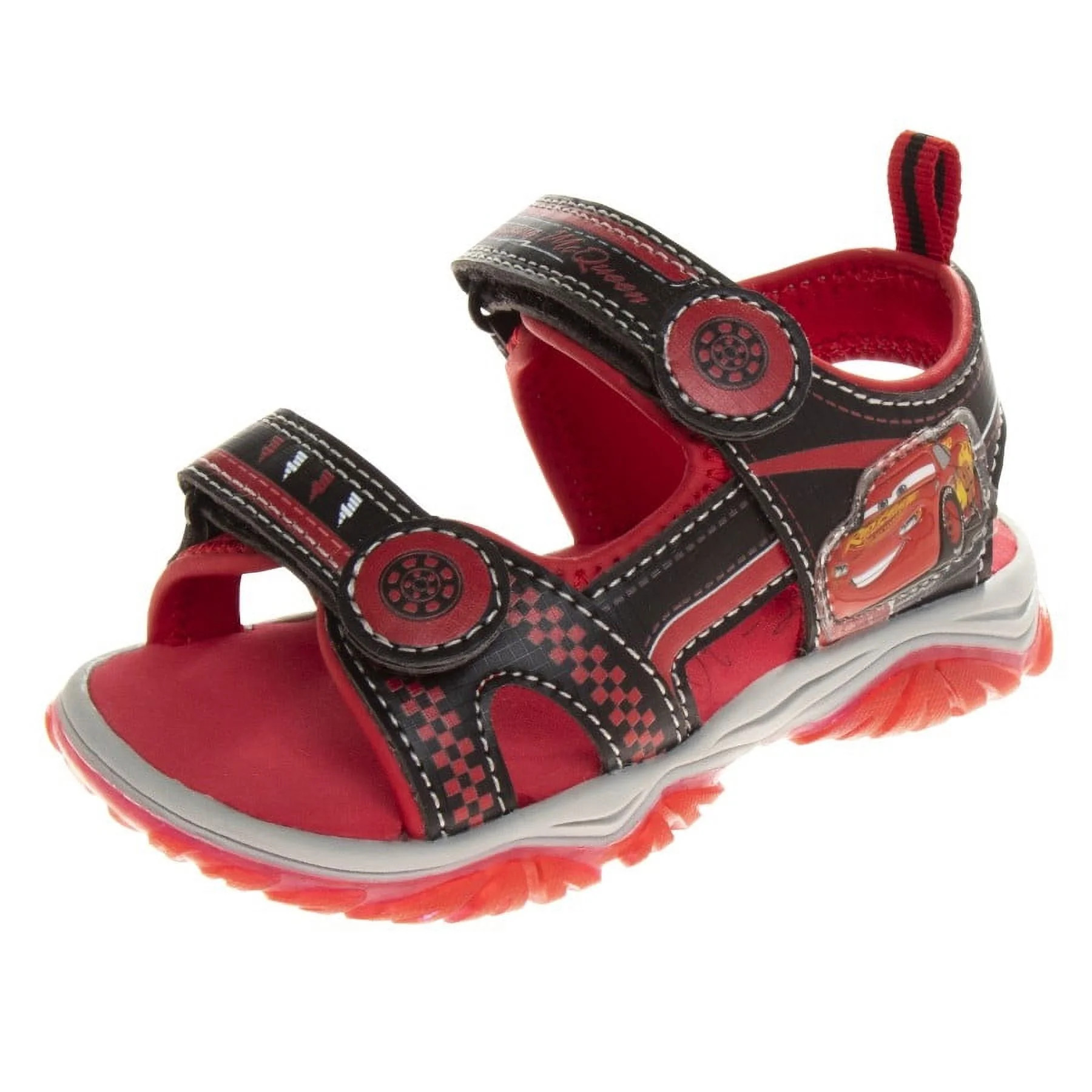 Disney Pixar Cars Hook & Loop Toddler Boys Open Toe Sport Sandals Featuring Lightning McQueen | Walmart (US)