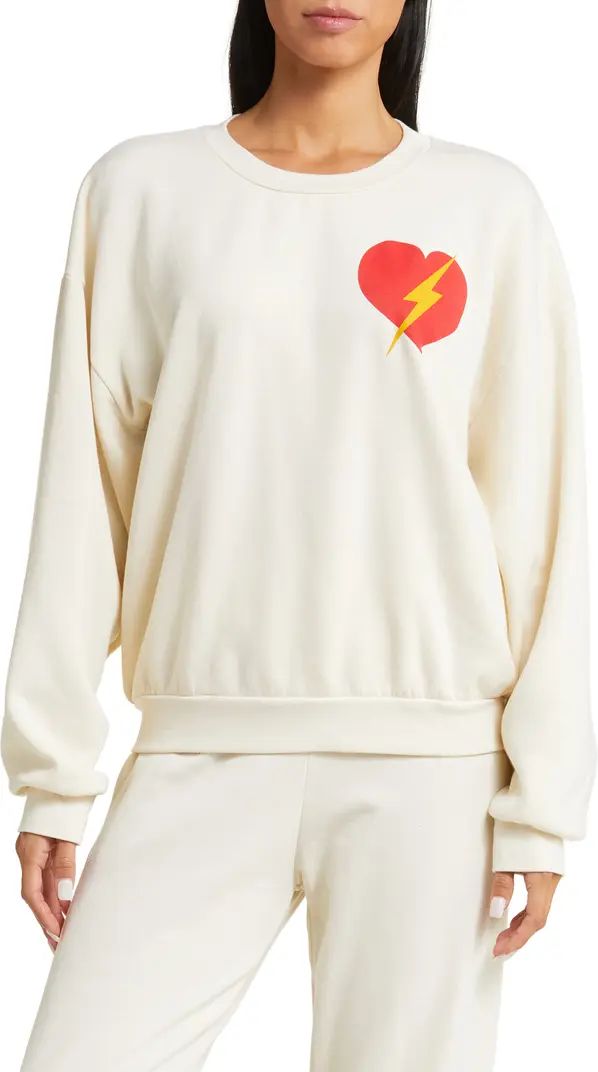 Bolt Heart Cotton Blend Sweatshirt | Nordstrom