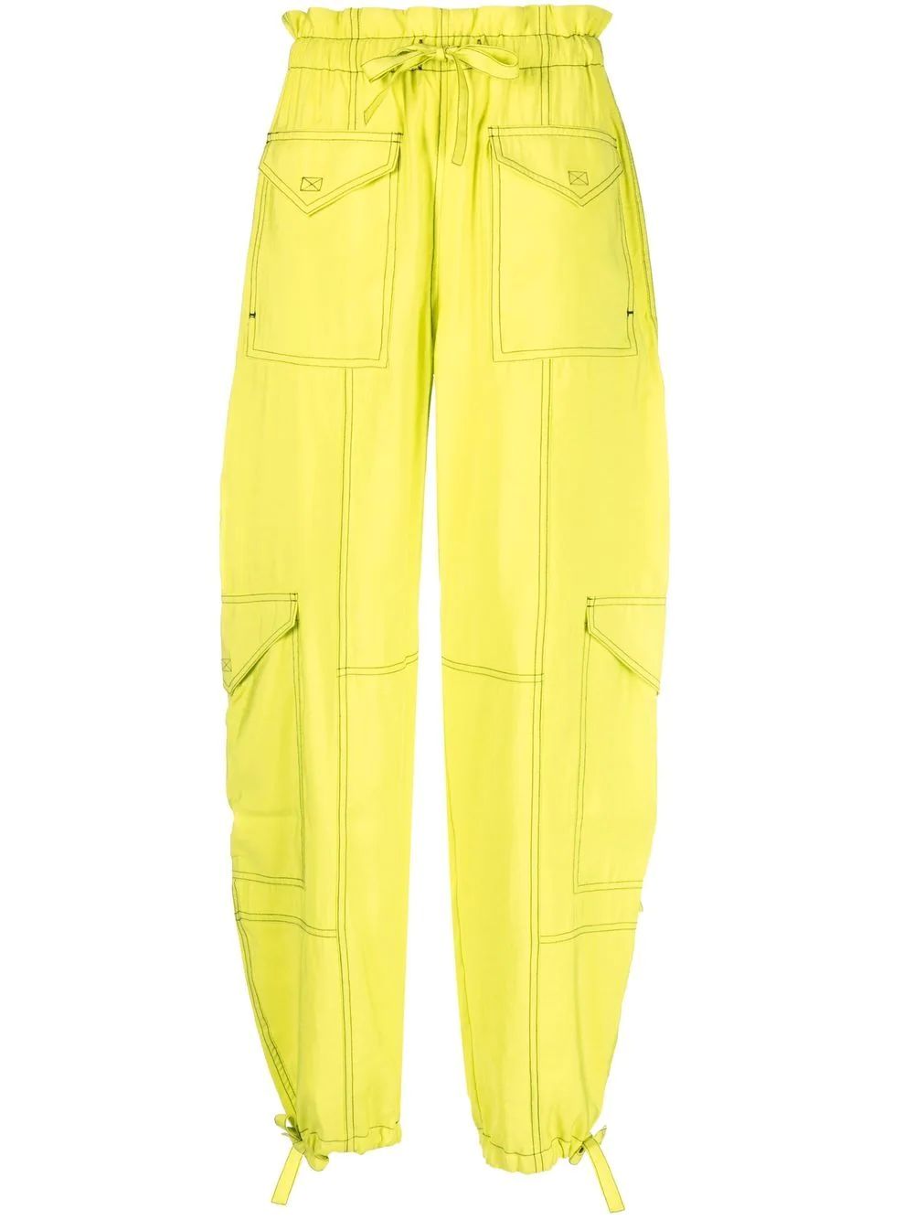 GANNI seam-detail Cargo Pants - Farfetch | Farfetch Global