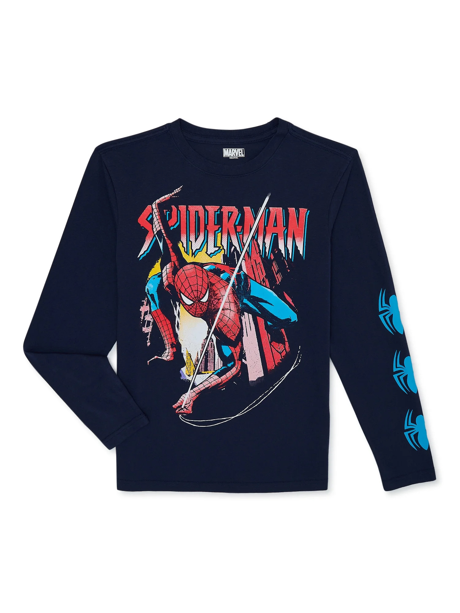 Spider-Man Boys Long Sleeve Graphic T-Shirt, Size 4-18 | Walmart (US)