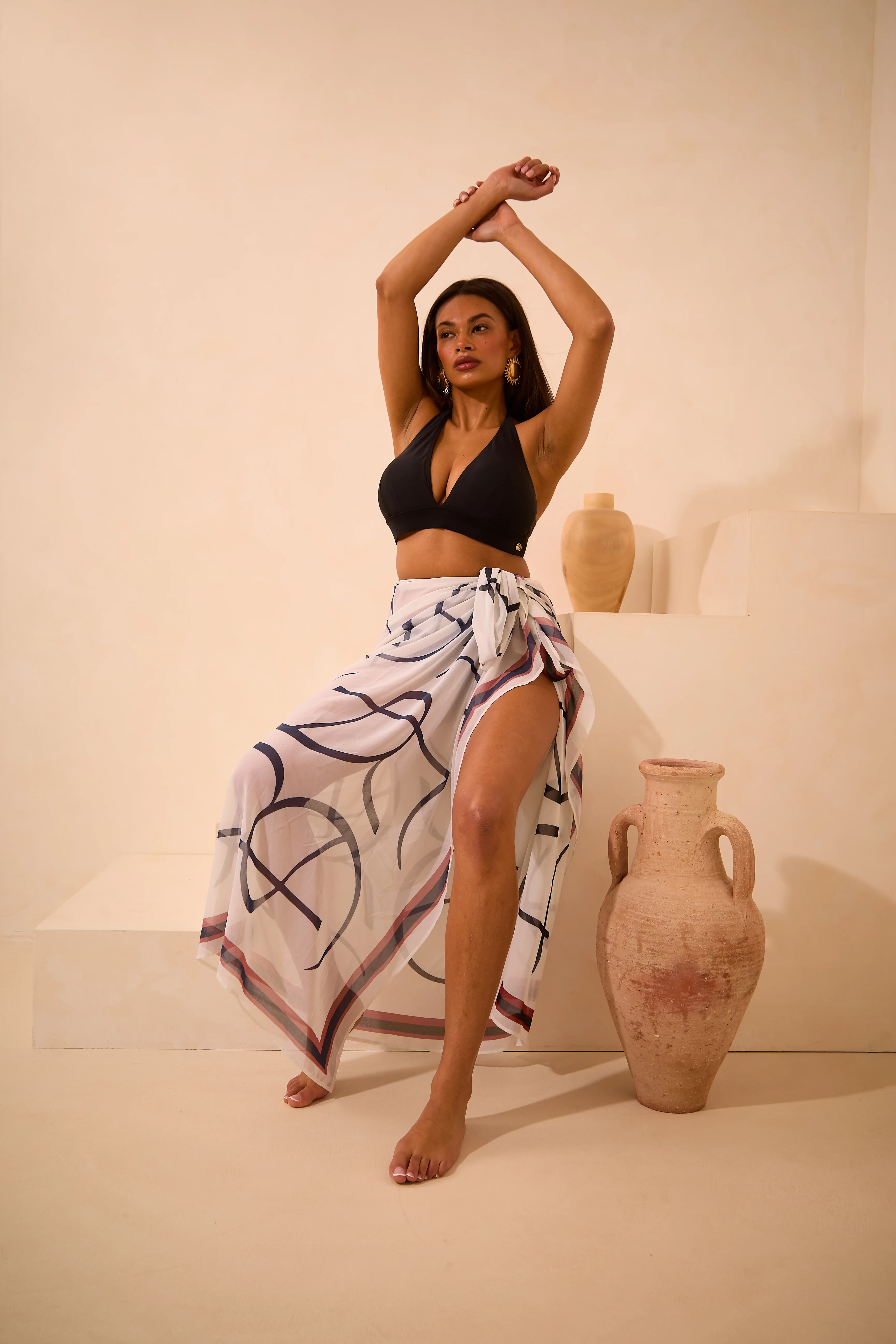 Multiway RELR Monogram Printed Sarong | RELR