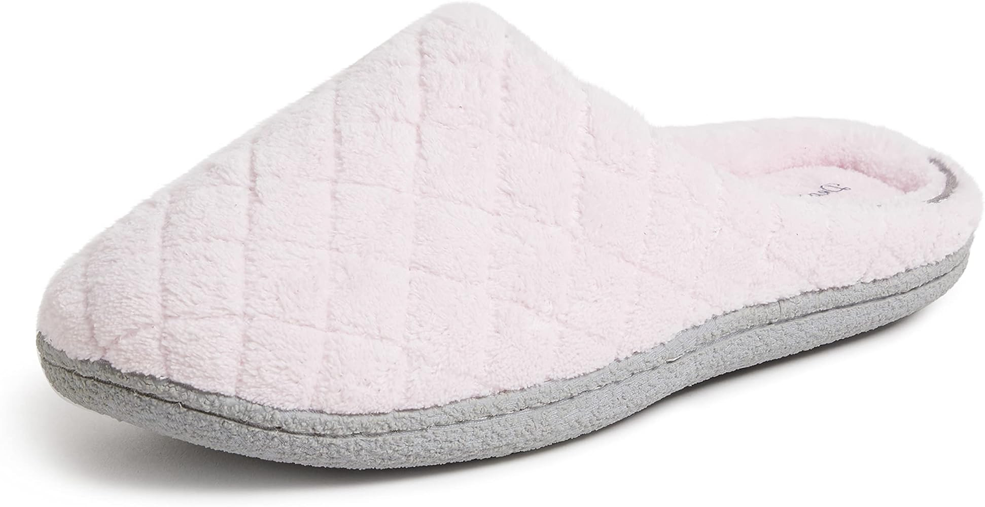 Dearfoams Women's Leslie Washable Memory Foam Terry Clog with Wide Widths Slipper | Amazon (US)