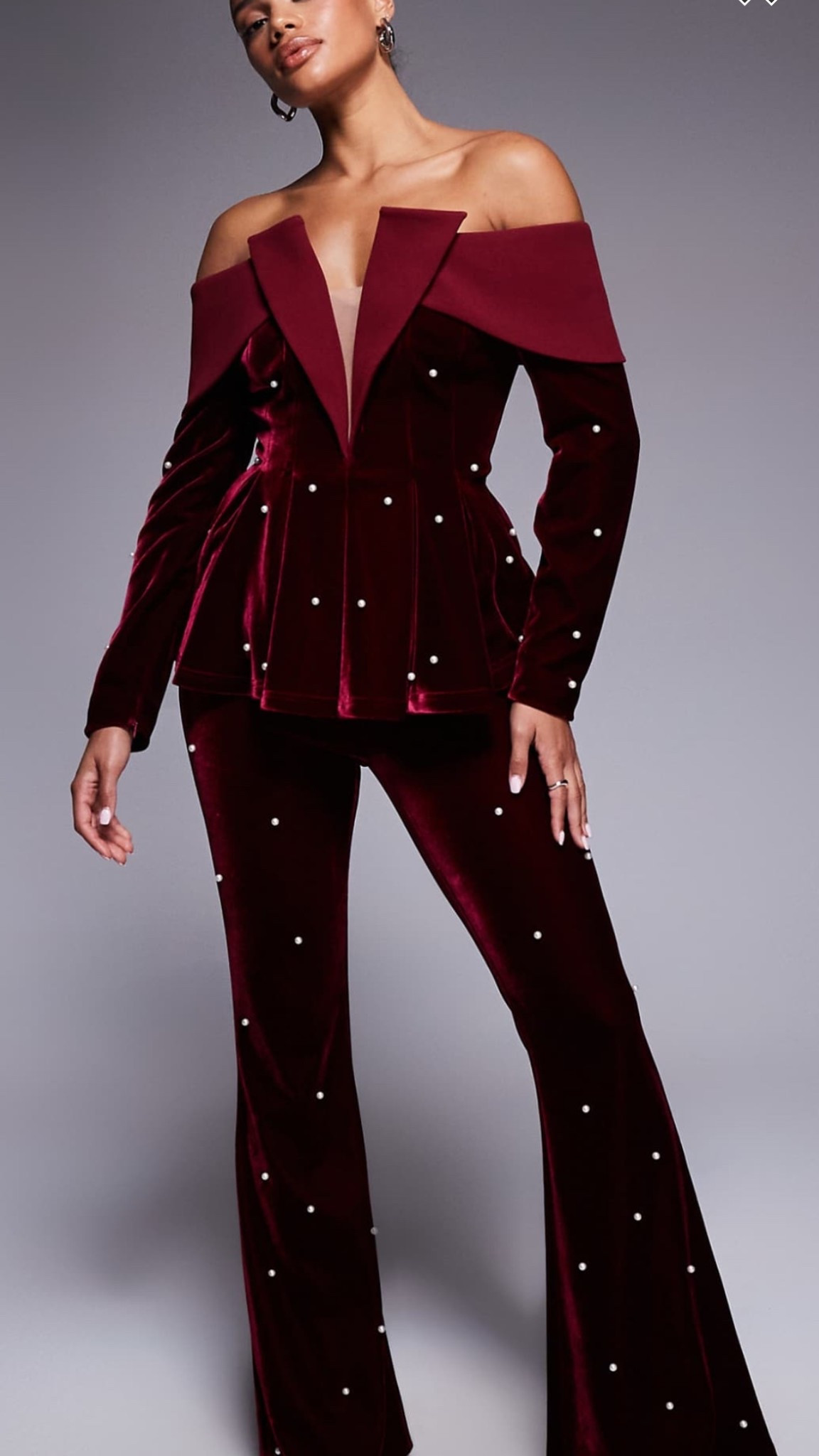 Velvet Co-ord w/ pearl embellishment 

#LTKstyletip #LTKireland #LTKeurope
