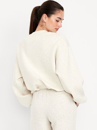 Bounce Fleece Bubble-Hem Sweatshirt | Old Navy (US)