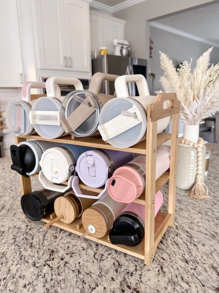 Love this bamboo bottle organizer from #Amazon. I needed somewhere to store all my #Stanley tumblers 🤪

#LTKFind #LTKhome #LTKfit