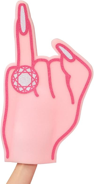 Amazon.com: xo, Fetti Bachelorette Party Gift Decoration XL Engaged Foam Ring Finger | Bride To B... | Amazon (US)