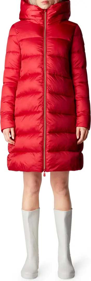 Save The Duck Lysa Quilted Hooded Longline Coat | Nordstrom | Nordstrom