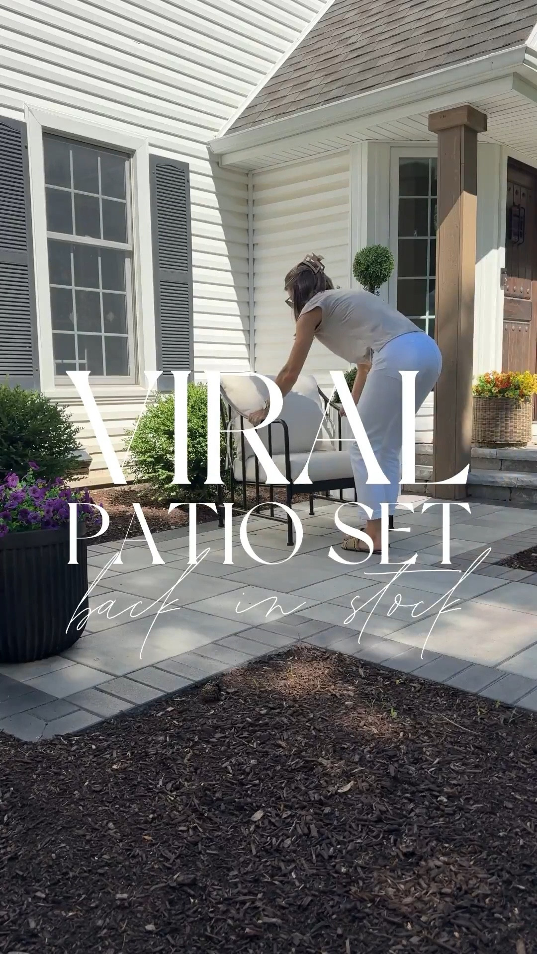 This viral patio set is back in stock and under $300!! Cushions come in white OR white & black striped. It’s a total look for less, super comfy, and best of all - AFFORDABLE! 

#LTKHome #LTKStyleTip #LTKSeasonal