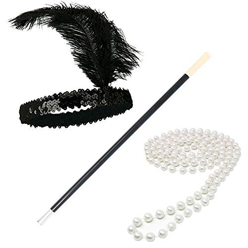 Skeleteen 1920's Flapper Accessory Set - Roaring 20's Costume Accessories - 1 Set | Amazon (US)