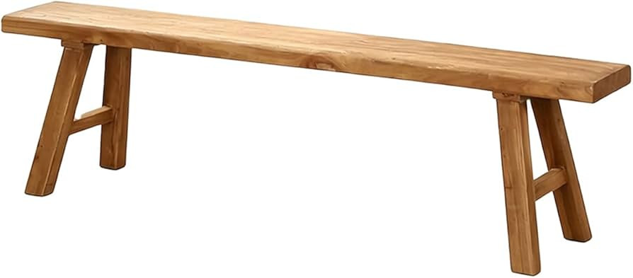 Bench\u2014\u2014Wooden Bench Indoor ,Rustic FarmhouseNarrow Entryway Bench withNatural Solid Woo... | Amazon (US)