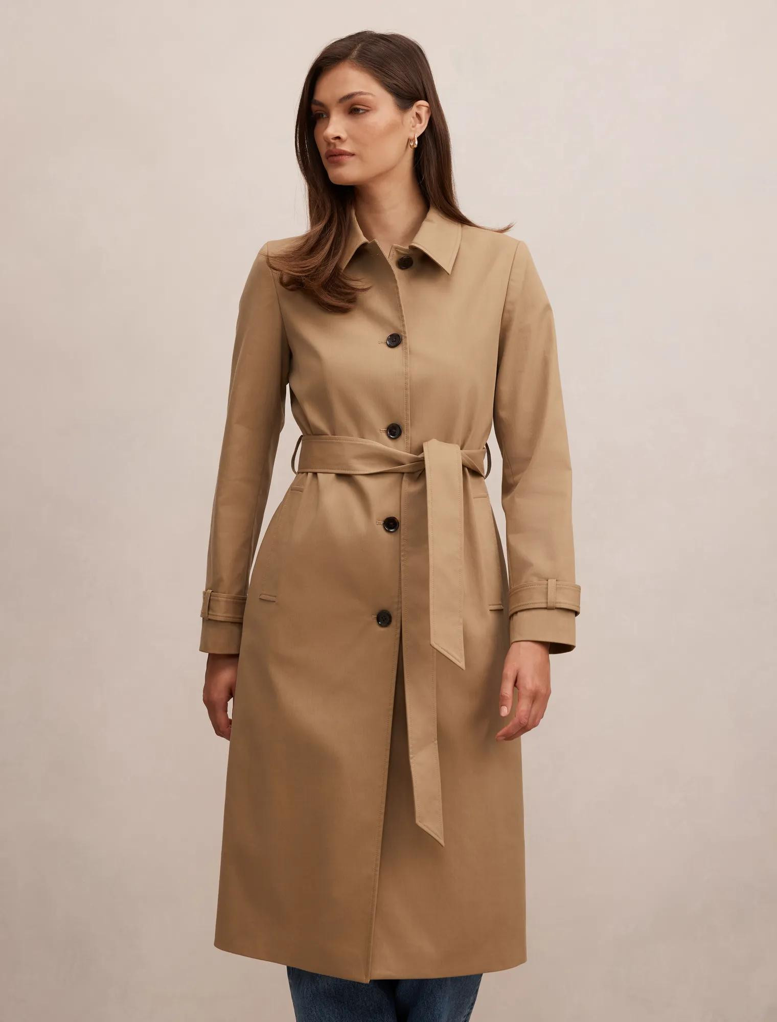 Forever New Women's Maisie Belted Car Coat in Deep Sand | Forever New (AU)