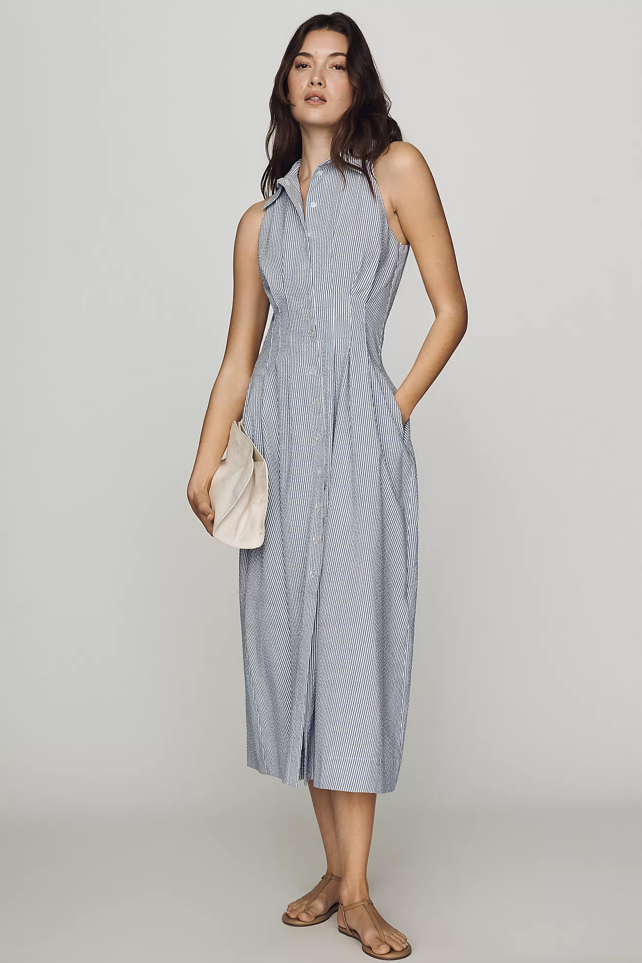 Tobie Sleeveless Shirt Dress by Exquise | Anthropologie (US)