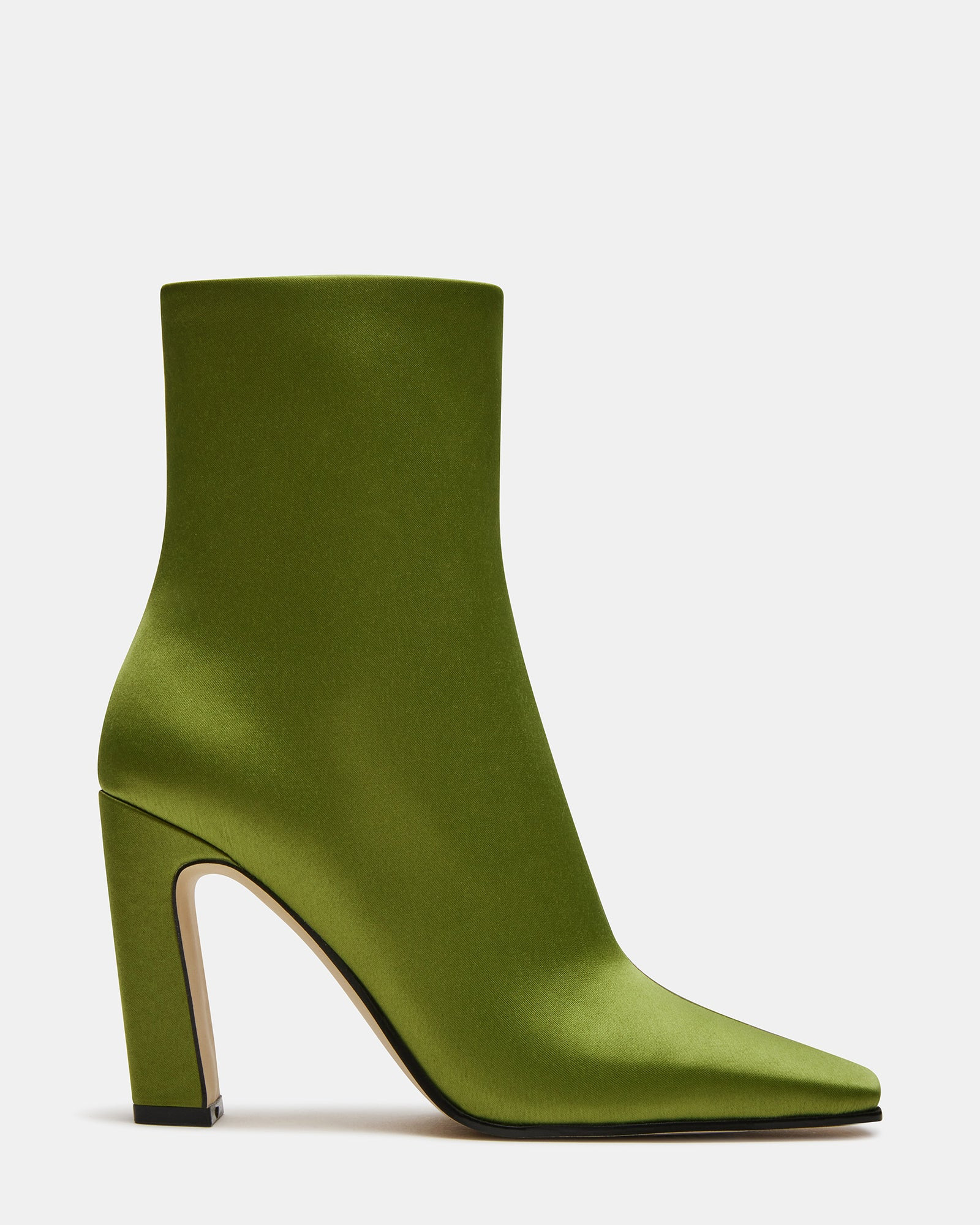 LIZABELLE Green Square Toe Ankle Boot | Women's Booties | Steve Madden (US)