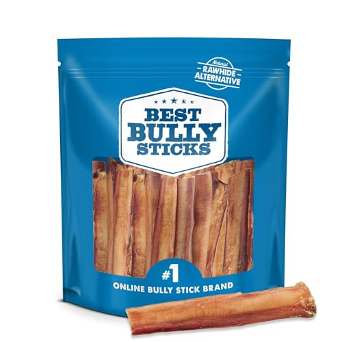 Best Bully Sticks Thick 6 Inch Bully Sticks - 18 Count (Pack of 1) - Natural, Grass-Fed, Single Ingredient, Grain and Rawhide Free, Ideal for Big Breeds | Amazon (US)