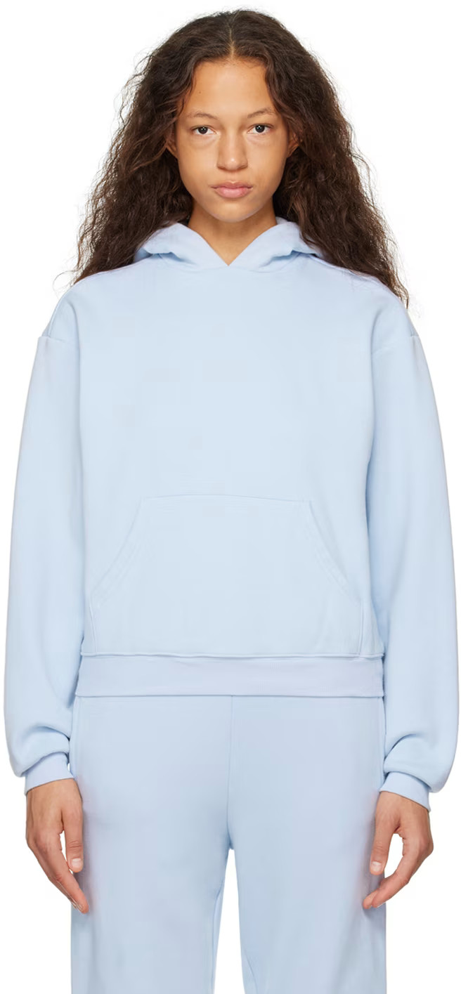 SKIMS - Blue Cotton Fleece Classic Hoodie | SSENSE