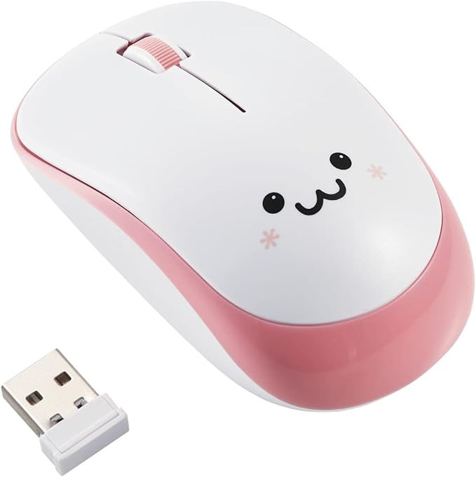 ELECOM 2.4G Wireless, Portable Mobile Smiley-Face Mouse for Right/Left Handed Use, IR LED, 1200 D... | Amazon (US)