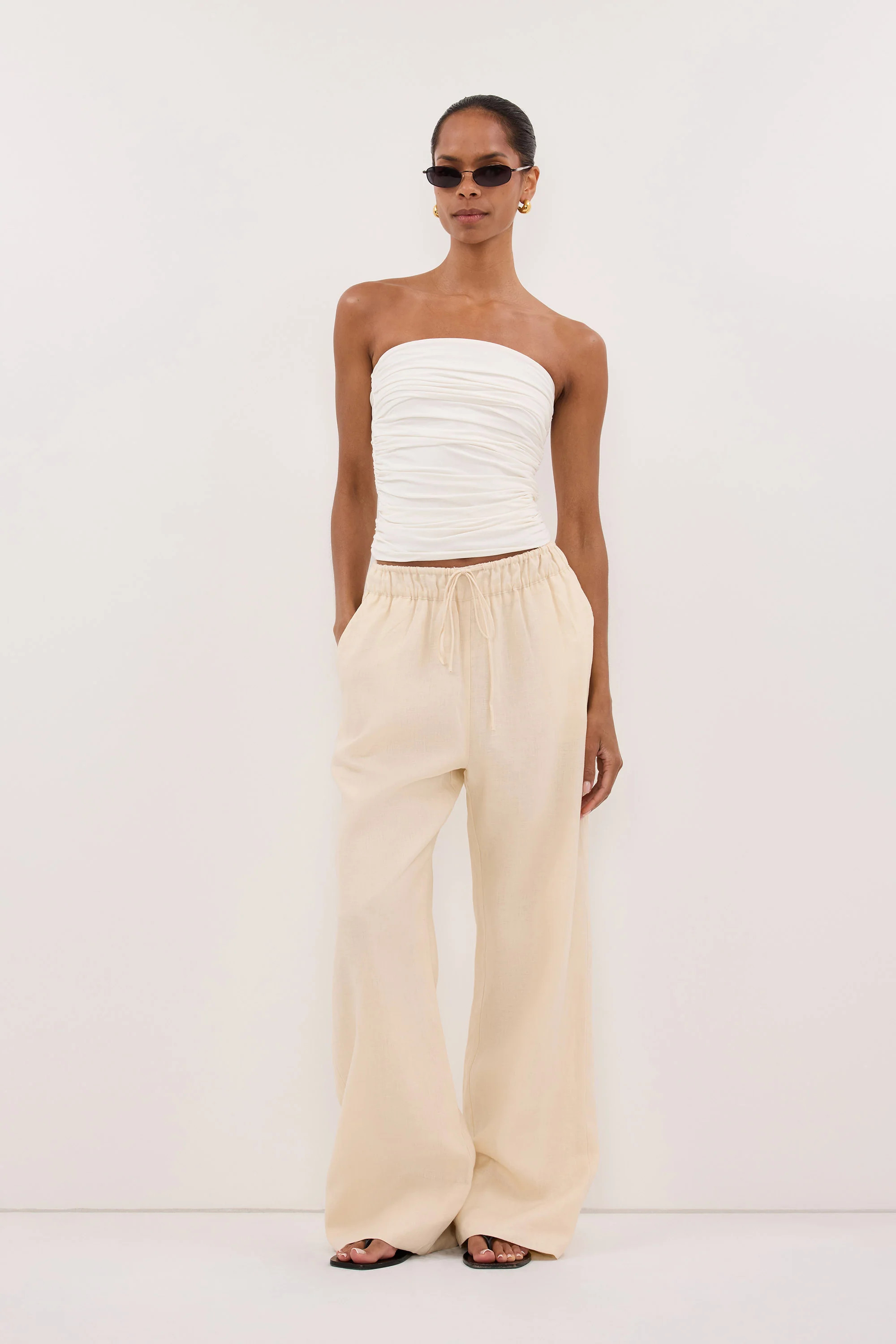 NOA SANDSTONE LINEN PANT | DISSH