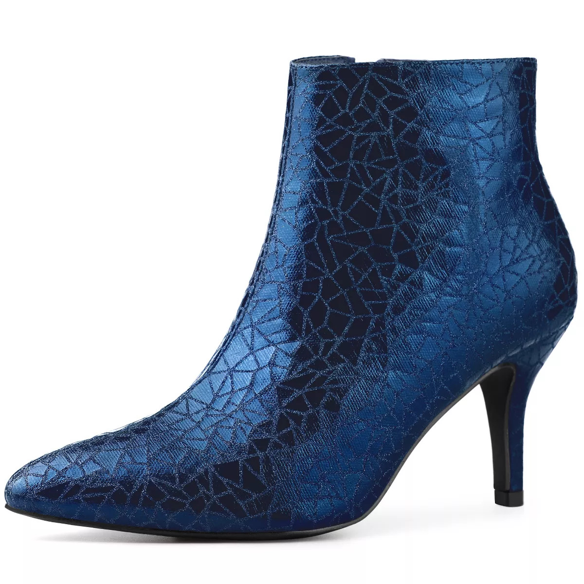 Allegra K Women's Pointed Toe Sparkly Stiletto Heels Ankle Boots | Target