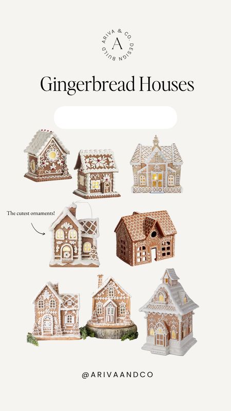 Faux gingerbread houses I love, neutral gingerbread houses 

#LTKhome #LTKSeasonal #LTKHoliday