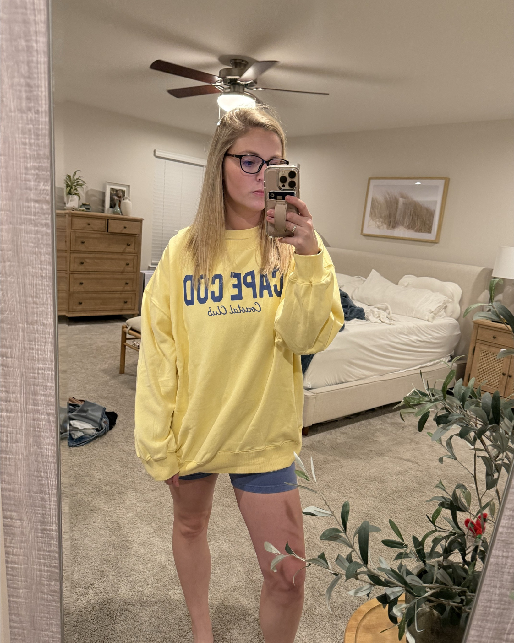 As comfy as spring can get! Catch me in this in the carpool line on the reg. So comfortable and light with layers! 

Biker shorts - size large 
Oversized sweater & oversized t shirt - size large 
Matching sports bra - size large 

Pair it with some crew socks and dad shoes to complete the look! 

#LTKmomlife #LTKootd #LTKMidsize