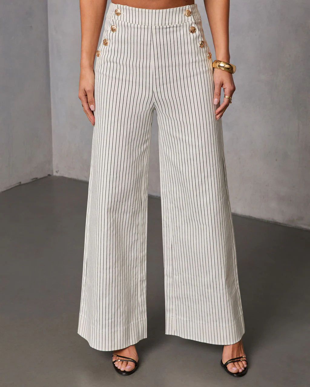 Light Touch Pinstripe Wide Leg Pants | VICI