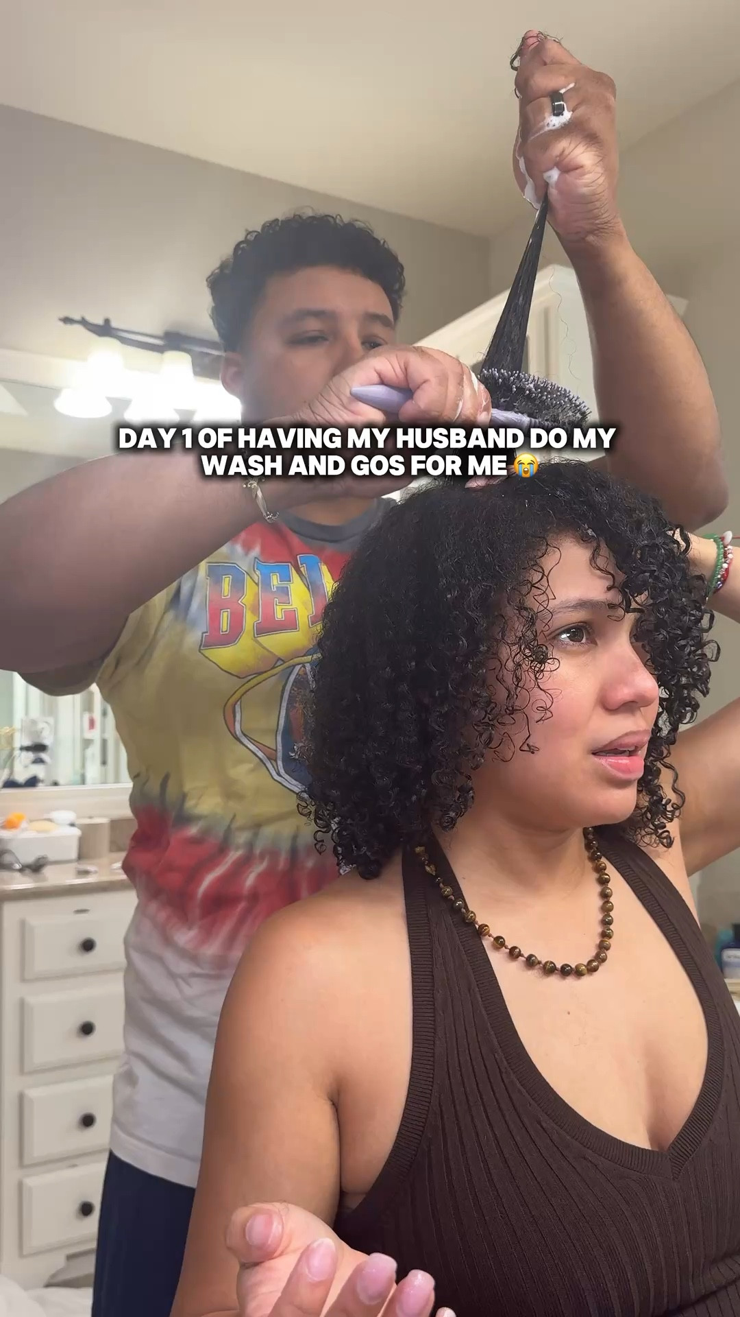 Letting my husband do my hair 😅

#LTKdayinmylife #LTKvlog #LTKBeauty