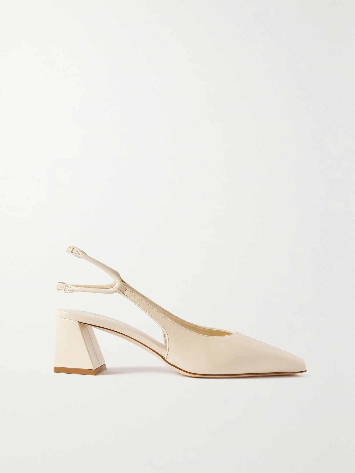 aeyde - Polly Leather Slingback Pumps - Cream | NET-A-PORTER (UK & EU)