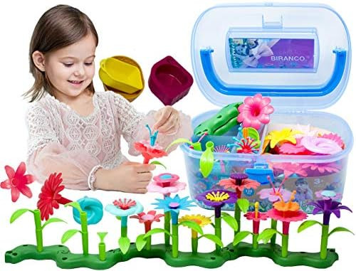 BIRANCO. Flower Garden Building Toys - Build a Bouquet Floral Arrangement Playset for Toddlers an... | Amazon (US)