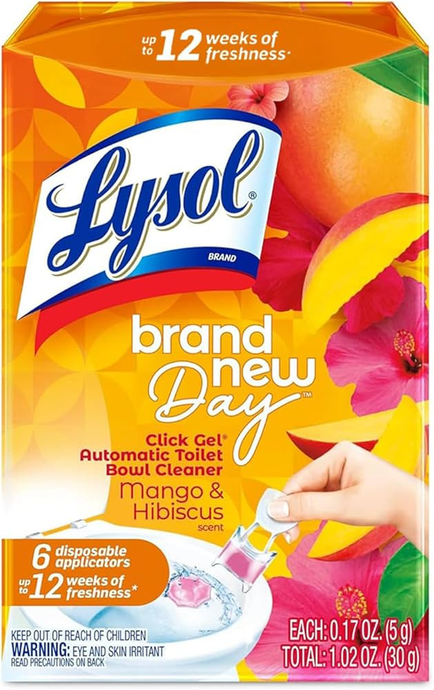 Lysol Click Gel Automatic Toilet Bowl Cleaner, Toilet Gel Stamp, Toilet Freshener, Bathroom Essen... | Amazon (US)
