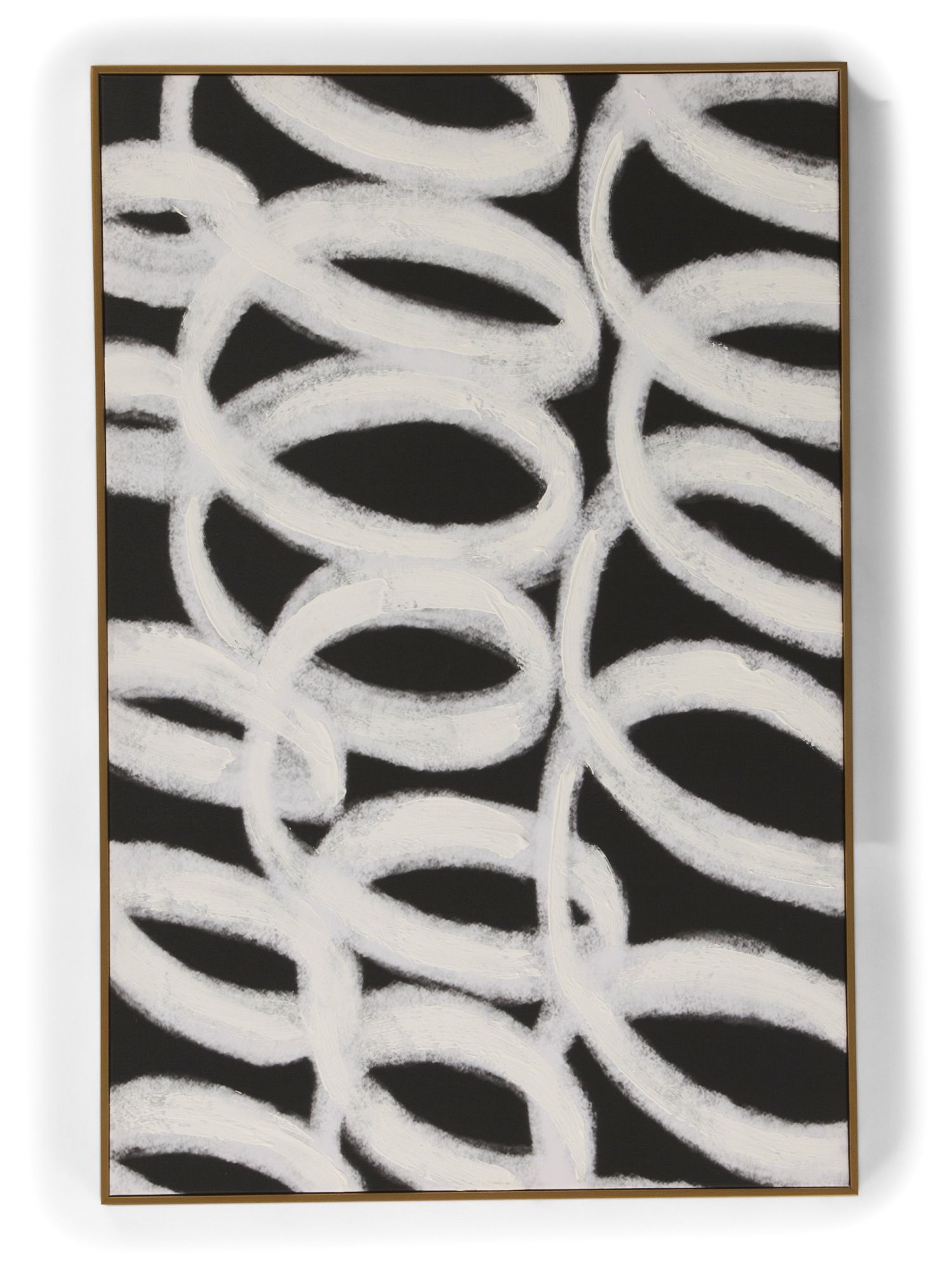 24x36 Black Loop Abstract Wall Art | TJ Maxx