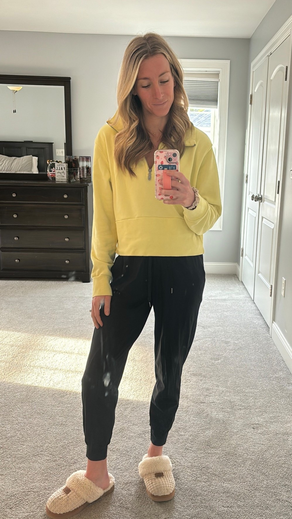 The joggers you need, probably in multiple colors too! They are so soft and comfy! Fit true to size or maybe size down if you like waist a little tighter.

Paired with a new favorite of mine’s this Vuori three quarter zip up. This sunshine yellow is perfect for spring!

#LTKActive #LTKFindsUnder50