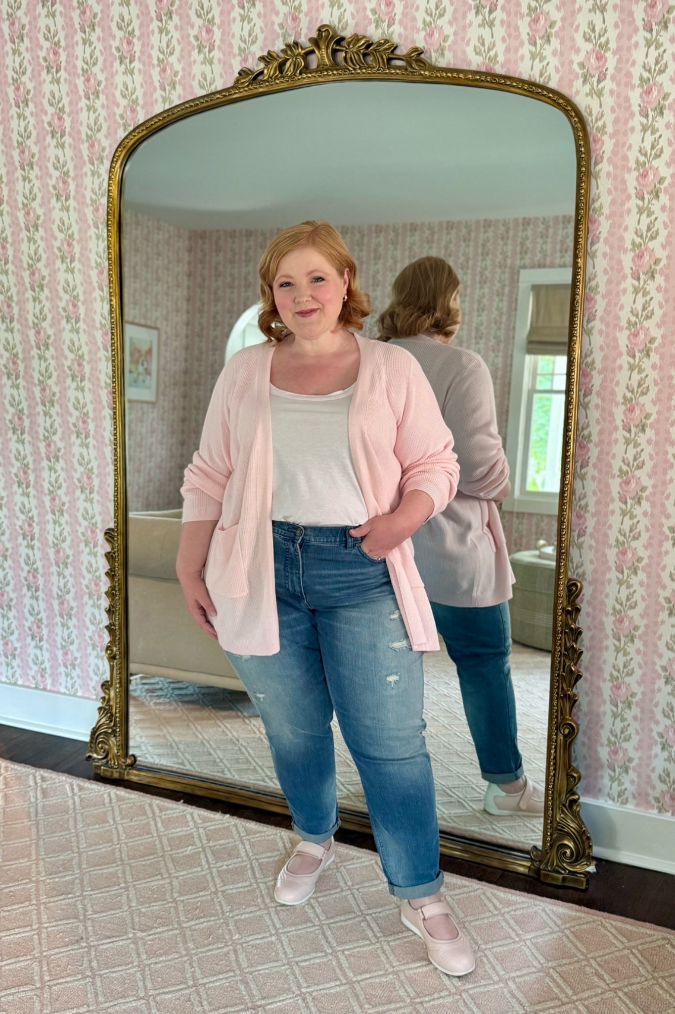 This is a go-to fall and winter outfit formula for me. During my pregnancy, I’m opting for super stretchy denim with an elasticized waist. It’s probably only a matter of time before I switch to jeggings and leggings though! | Use my code WWWULLA for 35% OFF at Ulla Popken!

#LTKootd #LTKPlusSize #LTKBump