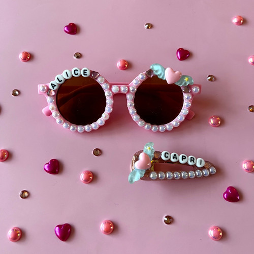 Flying Pink Heart Sunglasses + Clip | Strand.Up