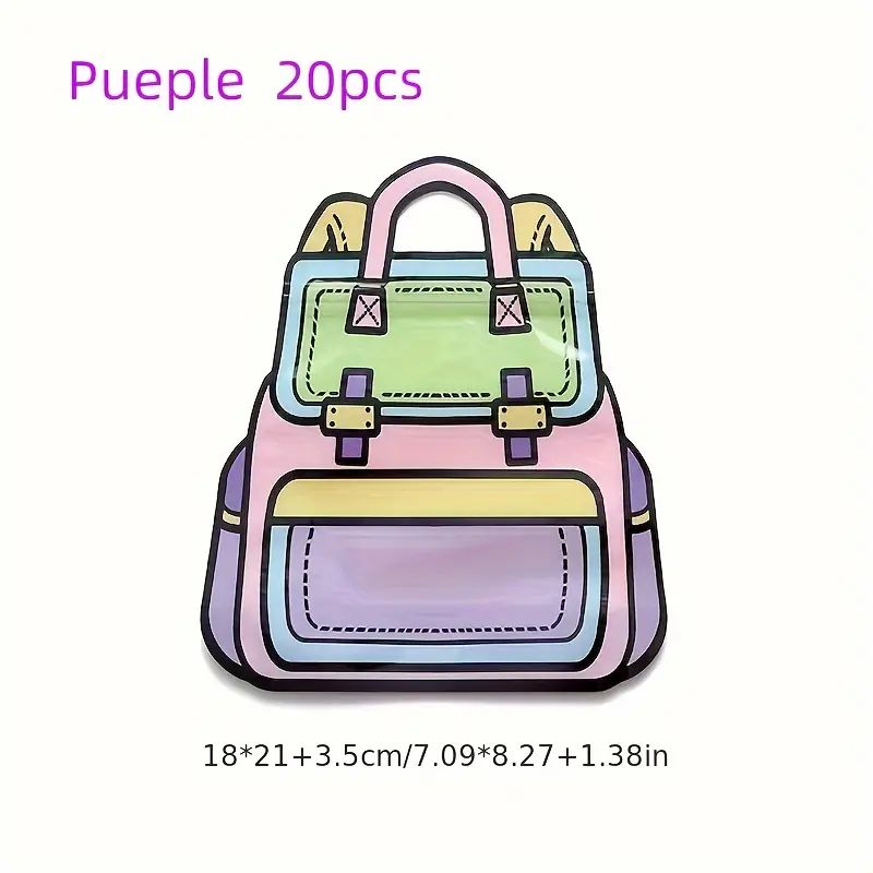 20/50pcs Food Storage Bag, Cartoon Backpack Shape Bag, Creative Gift Snack Sharing Bag, Handmade ... | Temu Affiliate Program