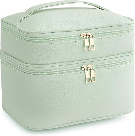 Makeup Bag for Women X-Large Travel Makeup Bag Organizer Portable Toiletry Bag Cute Makeup Bags W... | Amazon (US)