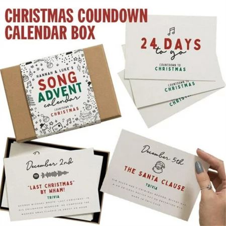 Christmas Comes Calendar Greeting Card Creative Personality Christmas 24 Days Countdown Advent Card  | Walmart (US)