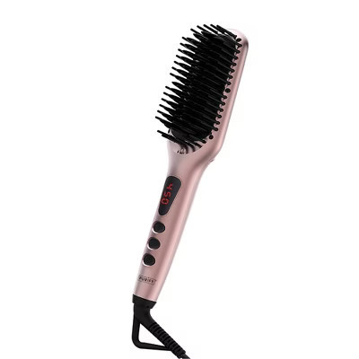 Purify Beauty Electric Hot Brush Hair Straightener and Smoother Hair Result - Hair Straightener Brush | Target