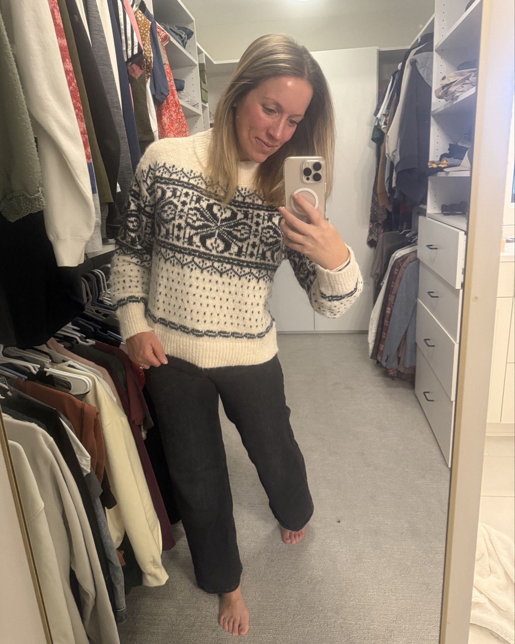 Loving this sweater I found at Target that pairs well with black jeans! I’m in an XS. 

These jeans are my daughter’s from American Eagle. They were a little tight, but I loved them and want to buy them in my size now! 

#LTKGiftGuide #LTKFindsUnder50 #LTKmomlife
