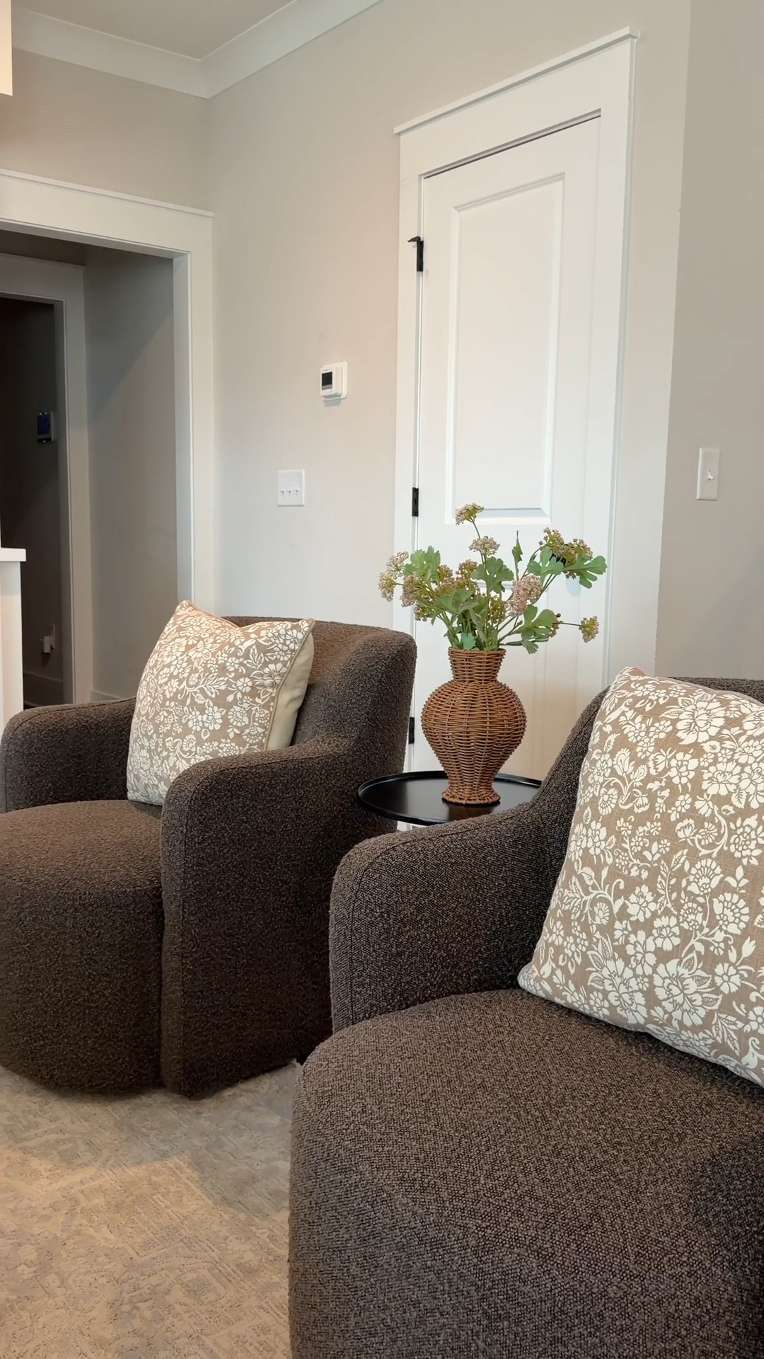 Boucle accent chair, brown chair, couple chair, accent chair, swivel chair, living room chairs, corner chair 

#LTKHome